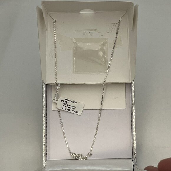 Disney 90 Years Mickey Mouse Silver Plated Swarovski Crystal 18 Inch Necklace - Picture 12 of 16